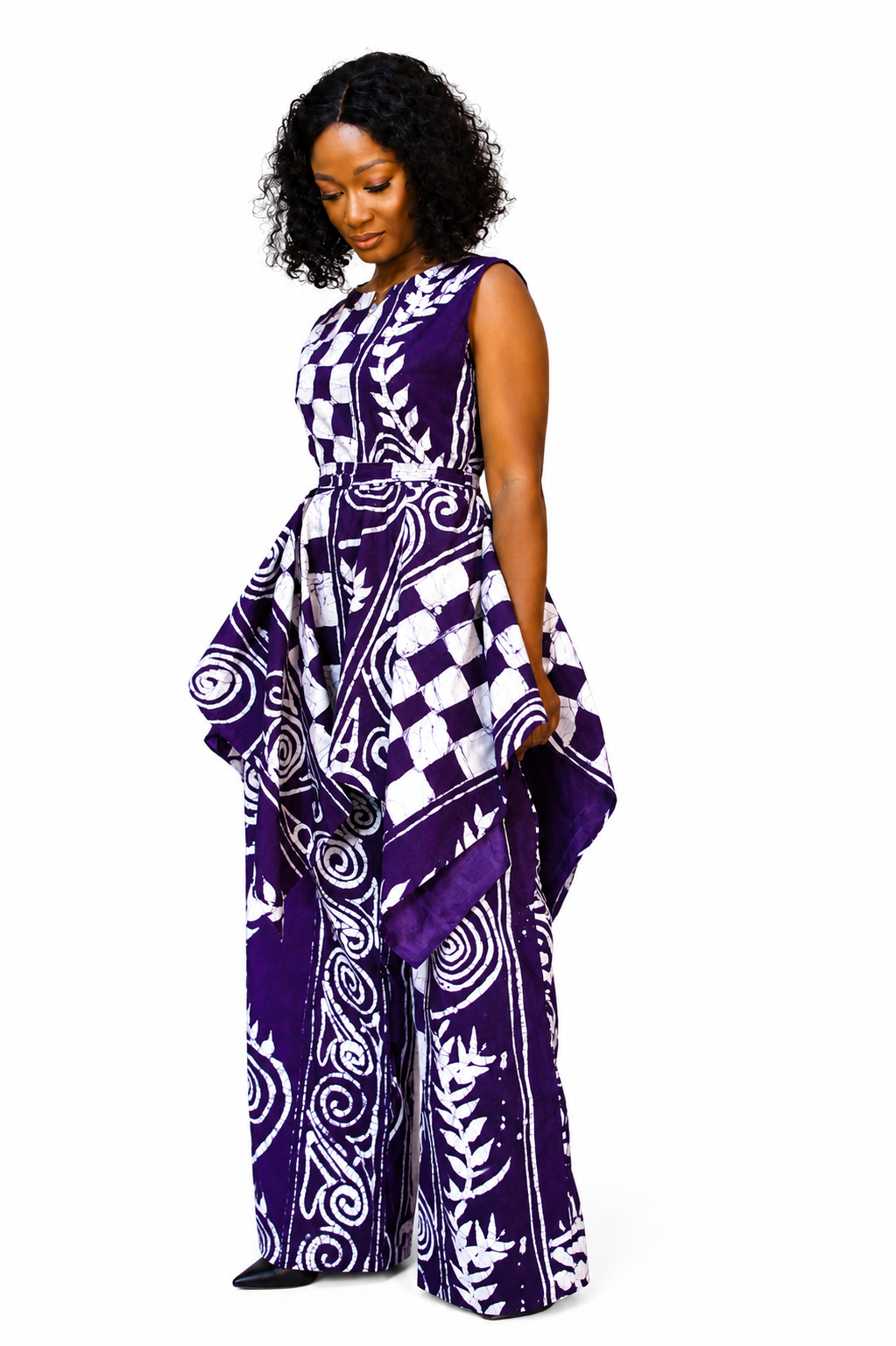 Purple Poise Adire Jumpsuit
