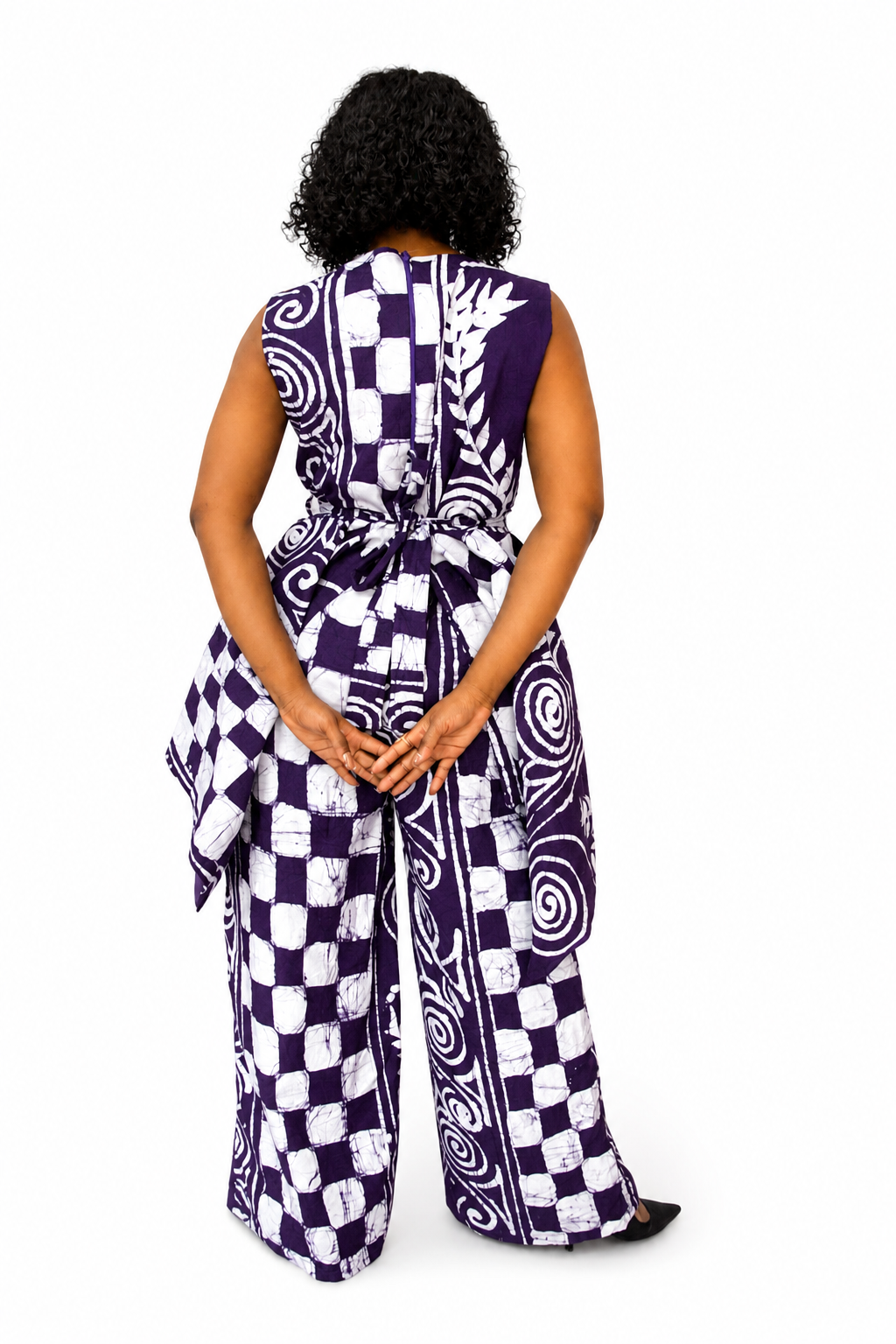 Purple Poise Adire Jumpsuit