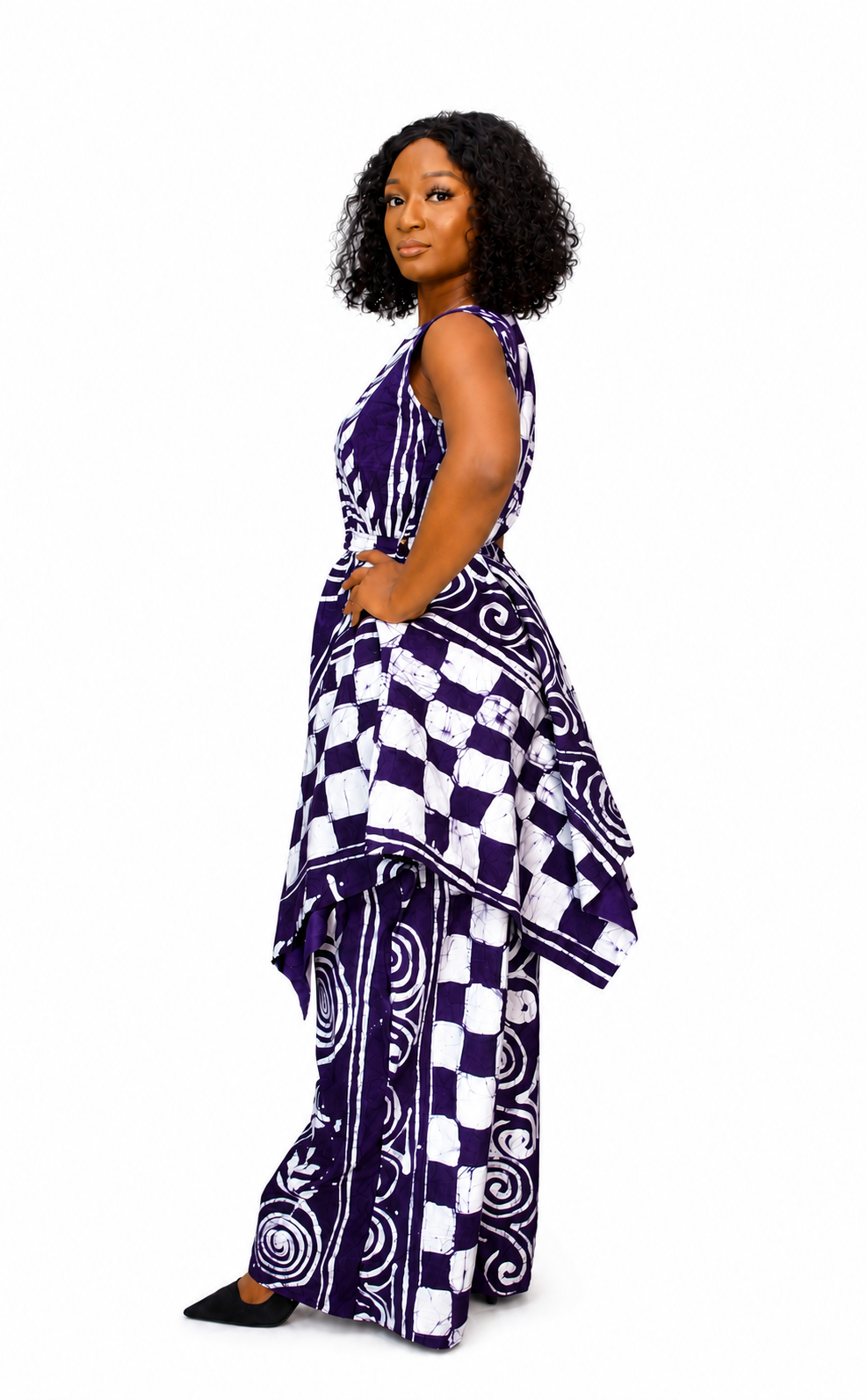 Purple Poise Adire Jumpsuit