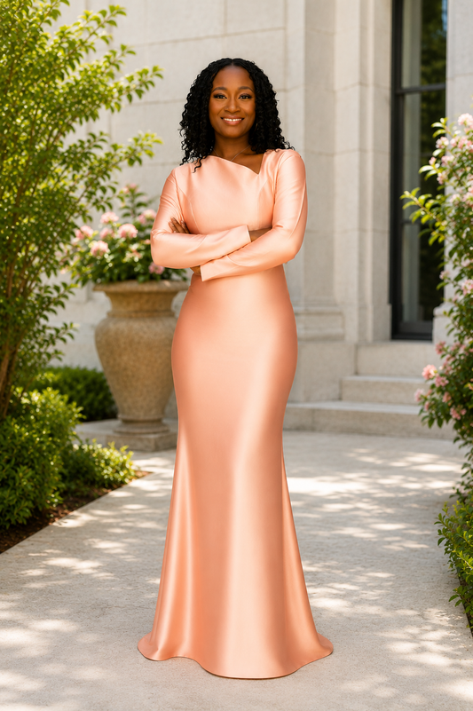 Royale Peach Gown